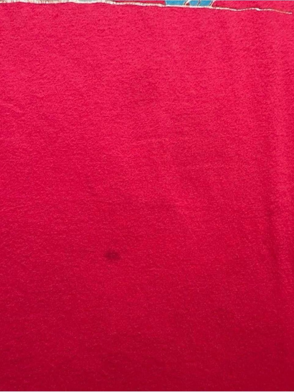 Vintage 1990s Red Fish Graphic Tee with Yellow & Pink Angelfish Design XL - Picture 6 of 7